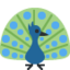 PEACOCK emoji in Twitter's design style - Unicode 1F99A