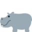 HIPPOPOTAMUS emoji in Twitter's design style - Unicode 1F99B