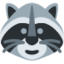 RACCOON emoji in Twitter's design style - Unicode 1F99D