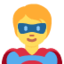 SUPERHERO emoji in Twitter's design style - Unicode 1F9B8