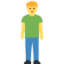 MAN STANDING emoji in Twitter's design style - Unicode 1F9CD-200D-2642-FE0F