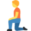 KNEELING PERSON emoji in Twitter's design style - Unicode 1F9CE