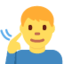 DEAF MAN emoji in Twitter's design style - Unicode 1F9CF-200D-2642-FE0F