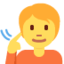 DEAF PERSON emoji in Twitter's design style - Unicode 1F9CF