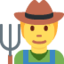 FARMER emoji in Twitter's design style - Unicode 1F9D1-200D-1F33E