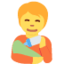 PERSON FEEDING BABY emoji in Twitter's design style - Unicode 1F9D1-200D-1F37C