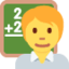 TEACHER emoji in Twitter's design style - Unicode 1F9D1-200D-1F3EB