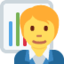 OFFICE WORKER emoji in Twitter's design style - Unicode 1F9D1-200D-1F4BC