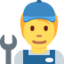 MECHANIC emoji in Twitter's design style - Unicode 1F9D1-200D-1F527