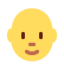 PERSON: BALD emoji in Twitter's design style - Unicode 1F9D1-200D-1F9B2