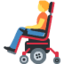 PERSON IN MOTORIZED WHEELCHAIR emoji in Twitter's design style - Unicode 1F9D1-200D-1F9BC