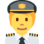 PILOT emoji in Twitter's design style - Unicode 1F9D1-200D-2708-FE0F