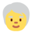 OLDER ADULT emoji in Twitter's design style - Unicode 1F9D3