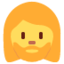 WOMAN: BEARD emoji in Twitter's design style - Unicode 1F9D4-200D-2640-FE0F