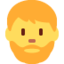 MAN: BEARD emoji in Twitter's design style - Unicode 1F9D4-200D-2642-FE0F