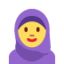 PERSON WITH HEADSCARF emoji in Twitter's design style - Unicode 1F9D5