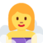 WOMAN IN STEAMY ROOM emoji in Twitter's design style - Unicode 1F9D6-200D-2640-FE0F