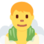 MAN IN STEAMY ROOM emoji in Twitter's design style - Unicode 1F9D6-200D-2642-FE0F