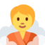 PERSON IN STEAMY ROOM emoji in Twitter's design style - Unicode 1F9D6