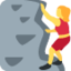 WOMAN CLIMBING emoji in Twitter's design style - Unicode 1F9D7-200D-2640-FE0F