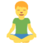 MAN IN LOTUS POSITION emoji in Twitter's design style - Unicode 1F9D8-200D-2642-FE0F