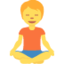 PERSON IN LOTUS POSITION emoji in Twitter's design style - Unicode 1F9D8