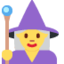 WOMAN MAGE emoji in Twitter's design style - Unicode 1F9D9-200D-2640-FE0F