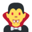 MAN VAMPIRE emoji in Twitter's design style - Unicode 1F9DB-200D-2642-FE0F