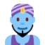 MAN GENIE emoji in Twitter's design style - Unicode 1F9DE-200D-2642-FE0F