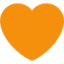 ORANGE HEART emoji in Twitter's design style - Unicode 1F9E1