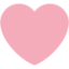 PINK HEART emoji in Twitter's design style - Unicode 1FA77