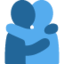 PEOPLE HUGGING emoji in Twitter's design style - Unicode 1FAC2