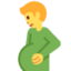 PREGNANT MAN emoji in Twitter's design style - Unicode 1FAC3