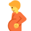 PREGNANT PERSON emoji in Twitter's design style - Unicode 1FAC4