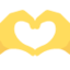 HEART HANDS emoji in Twitter's design style - Unicode 1FAF6