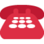 BLACK TELEPHONE emoji in Twitter's design style - Unicode 260E-FE0F