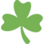 SHAMROCK emoji in Twitter's design style - Unicode 2618-FE0F