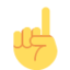 WHITE UP POINTING INDEX emoji in Twitter's design style - Unicode 261D-FE0F