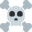 SKULL AND CROSSBONES emoji in Twitter's design style - Unicode 2620-FE0F