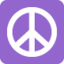 PEACE SYMBOL emoji in Twitter's design style - Unicode 262E-FE0F