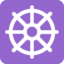 WHEEL OF DHARMA emoji in Twitter's design style - Unicode 2638-FE0F