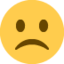 FROWNING FACE emoji in Twitter's design style - Unicode 2639-FE0F