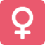 FEMALE SIGN emoji in Twitter's design style - Unicode 2640-FE0F