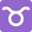 TAURUS emoji in Twitter's design style - Unicode 2649