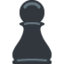 CHESS PAWN emoji in Twitter's design style - Unicode 265F-FE0F