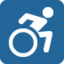 WHEELCHAIR SYMBOL emoji in Twitter's design style - Unicode 267F