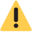 WARNING SIGN emoji in Twitter's design style - Unicode 26A0-FE0F