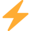 HIGH VOLTAGE SIGN emoji in Twitter's design style - Unicode 26A1