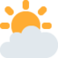 SUN BEHIND CLOUD emoji in Twitter's design style - Unicode 26C5