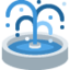 FOUNTAIN emoji in Twitter's design style - Unicode 26F2